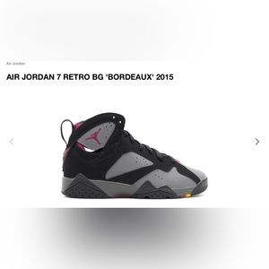 Air Jordan 7 Retro BG 'Bordeaux' 2015